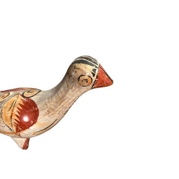 Vintage Tonala Mexican Pottery Hand Painted Pheasant Folk Art Figure 10” long - Picture 5 of 11